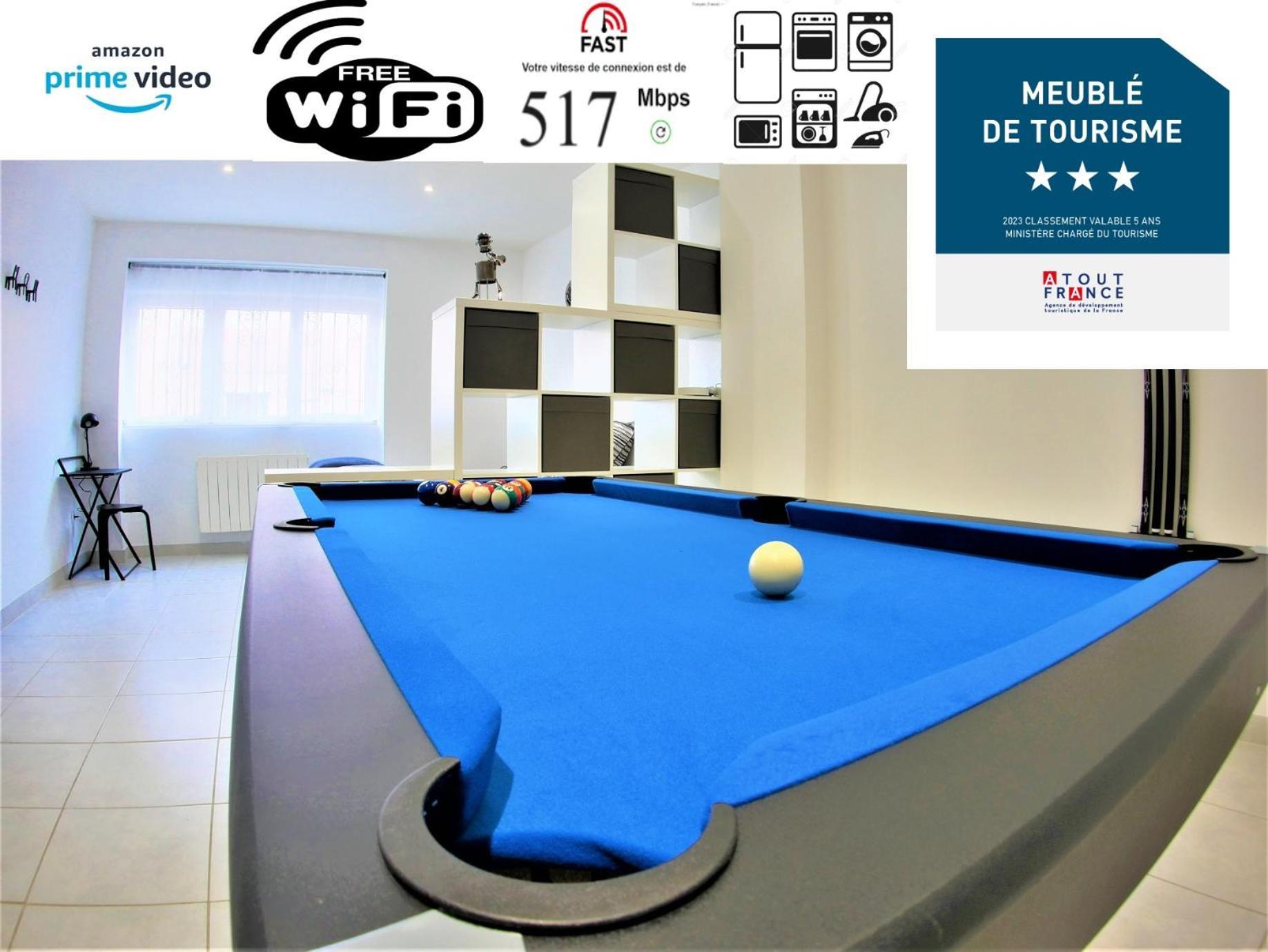 Apartment Le Salsero T4 De 93m2 En Centre Avec Billard Clim Prime Video Wifi Fibre